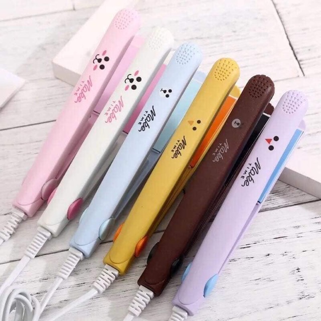 [HCM][ Tặng Bộ Làm Tóc 4 Món ] Máy Duỗi Tóc Hình Thú Dễ Thương - Máy Duỗi Tóc Mini 2in1.