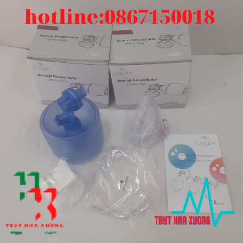 Bóng Bóp Ambu Cấp Cứu Oxy Tập Thở [Người Lớn, Trẻ Em]