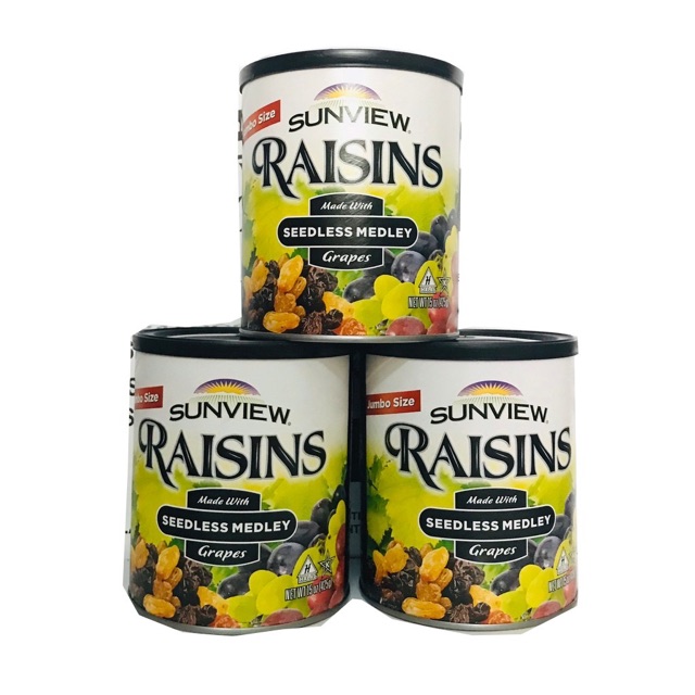 [HCM]Nho Khô Mỹ Không Hạt Sunview Raisins 425G