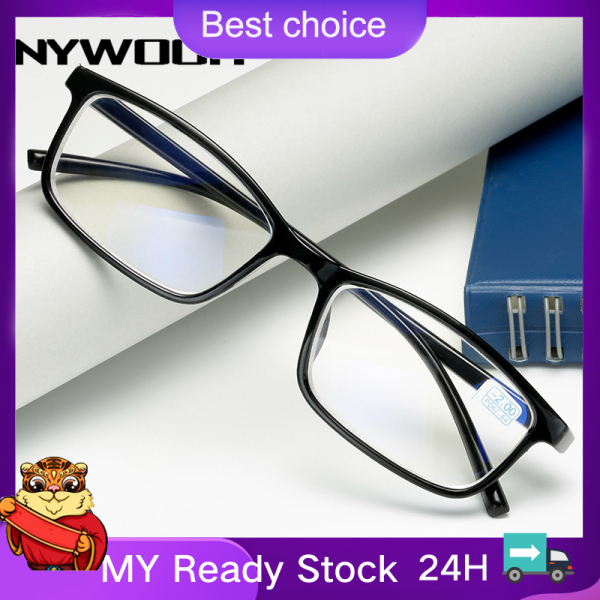 Giá bán 🔥Hộp đựng kính miễn phí🔥 Blue Film Finished Myopia Glasses Men Black Eyeglasses Shortsighted Eyewear -1.0 -1.5 -2 -2.5 -3. -3.5 -4