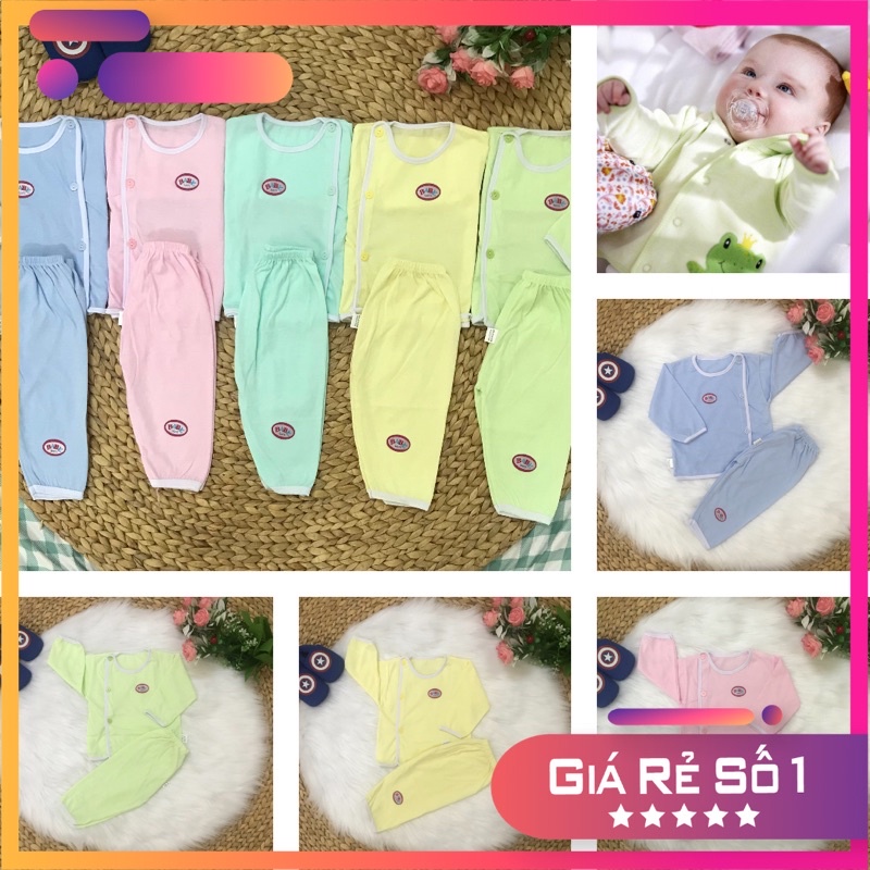 [HCM][Được chọn mẫu] Bộ sơ sinh tay dài cho bé từ 0-6 tháng