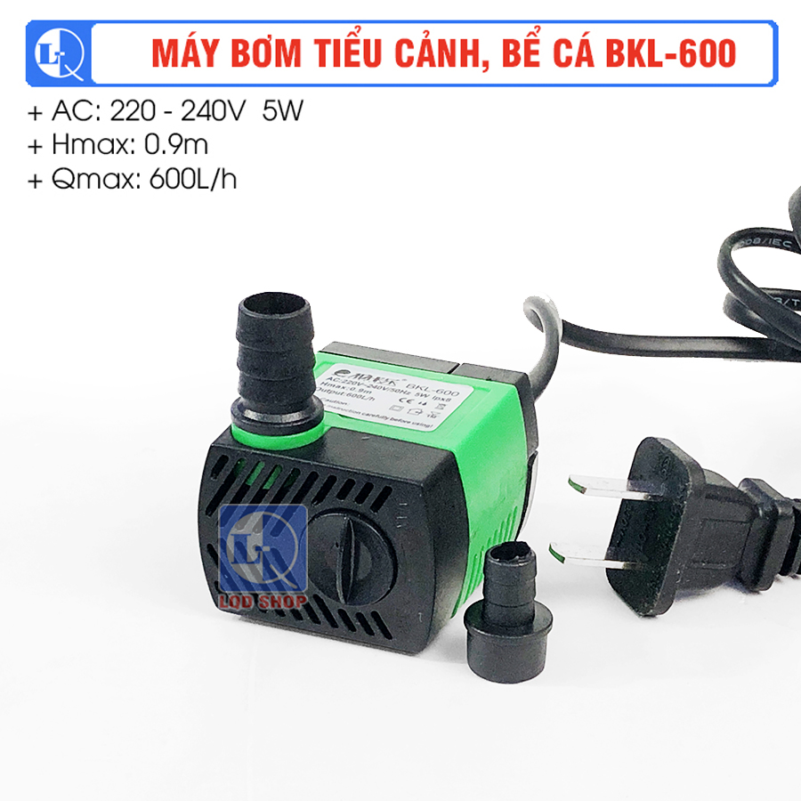 Máy bơm tiểu cảnh, bể cá BKL | siêu khỏe - siêu êm | Máy bơm chìm