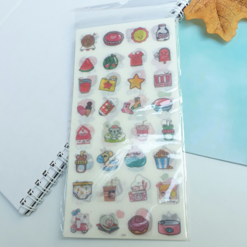 [HCM]Bộ 6 Miếng Sticker Đồ Vật Đáng Yêu