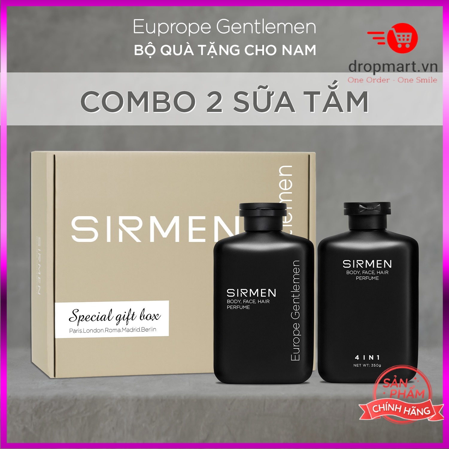 Combo 2 sữa tắm gội nam 4 in 1 - sirmen