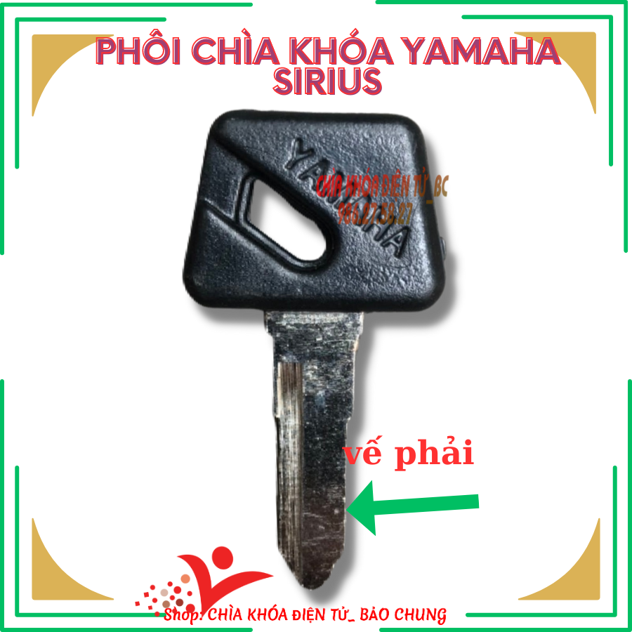 Phôi chìa khóa xe máy yamaha sirius đời đầu