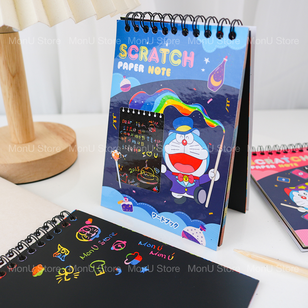 Sổ vẽ ma thuật cầu vồng scratch note kích thước a6 10 x 14cm tooyoo bk00203