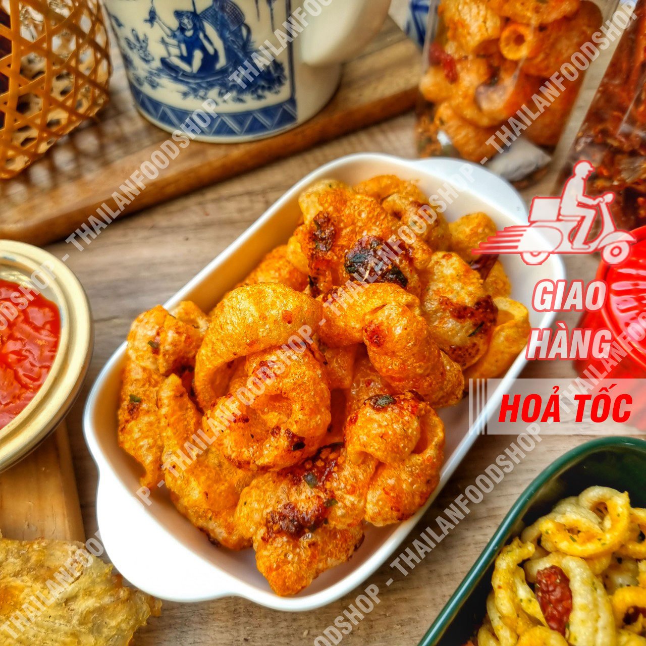 Da Heo Quay Giòn Sốt Mắm Hành - Lon 130gr