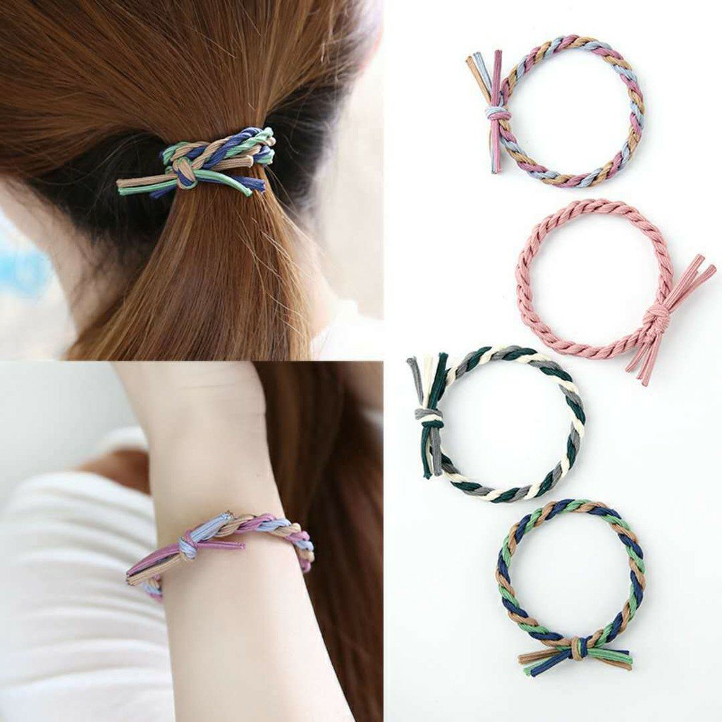 DÂY CỘT COMBO 05 DÂY CỘT TÓC ĐAN MÀU