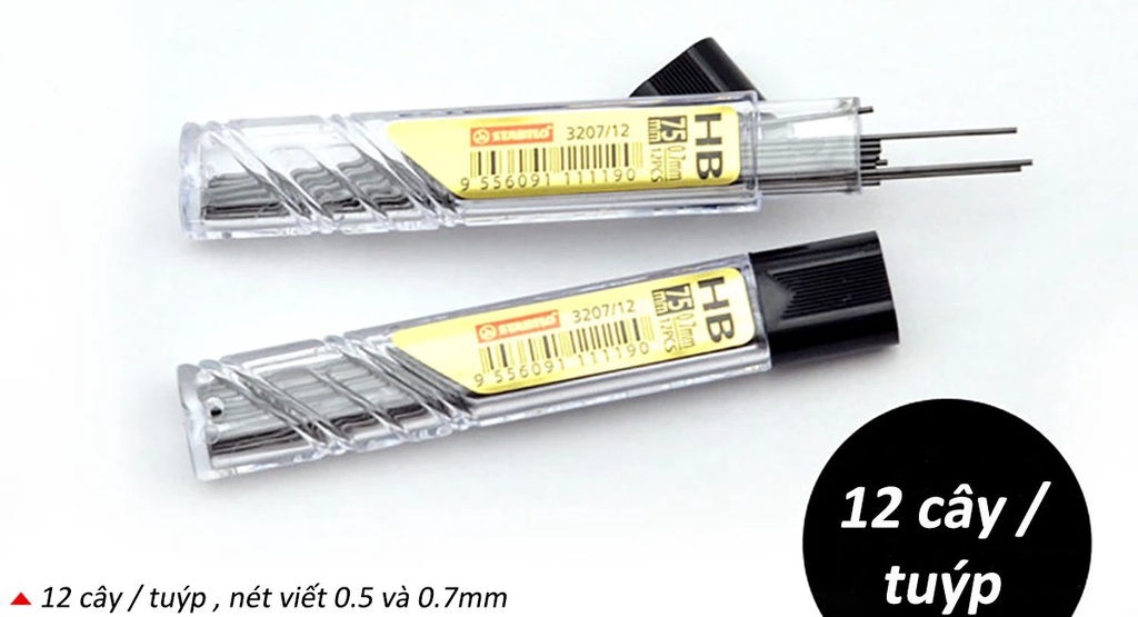 1 Tuýp 12/24 ruột chì STABILO nét 0.5/0.7mm
