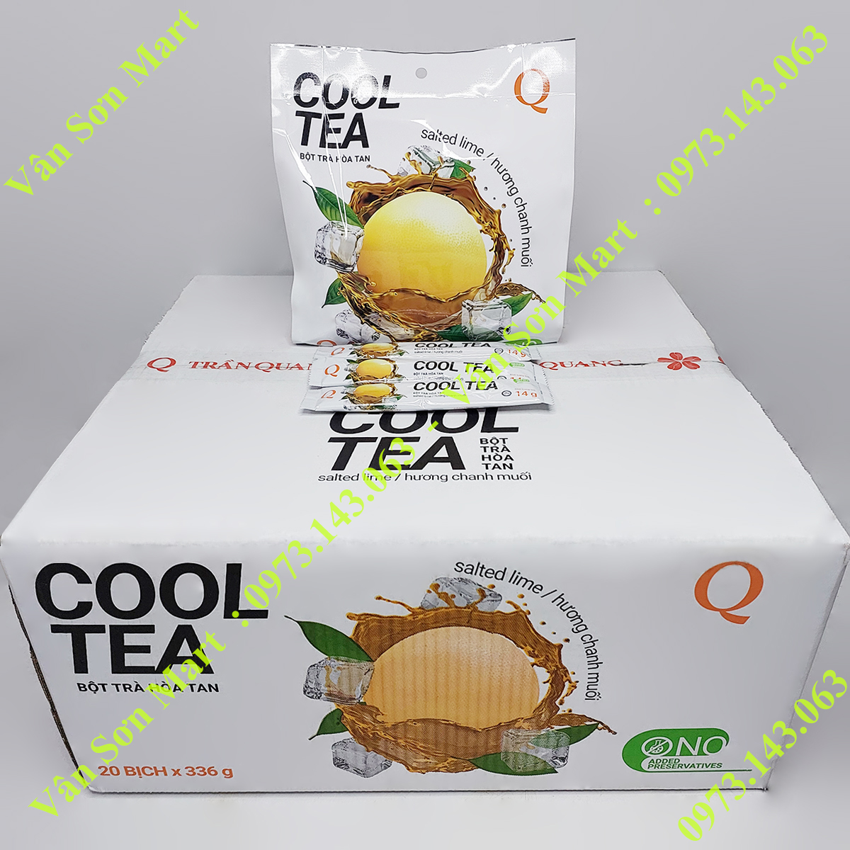 Trà Chanh Muối Cool Tea Trần Quang 336g (24 gói dài x 14g)