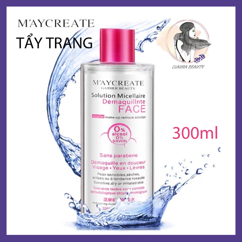 [HCM][CHÍNH HÃNG] Nước Tẩy Trang MAYCREATE 300ml Claura Beauty