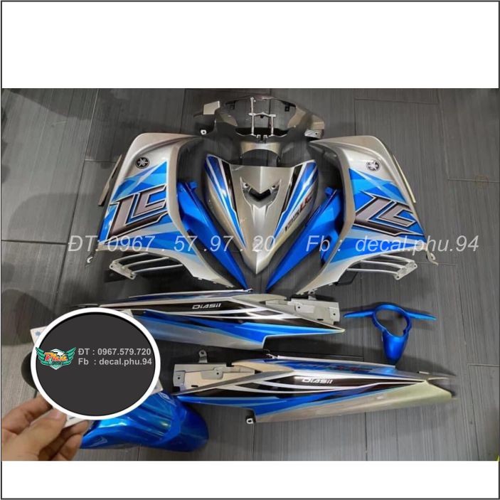 Tem rời Exciter 135 Lc xanh xe bạc (x)|mẫu mã đa dạng|chi tiết sắc nét|nhận làm Tem rời theo yêu cầu, cam kết hàng đúng với hình mô tả