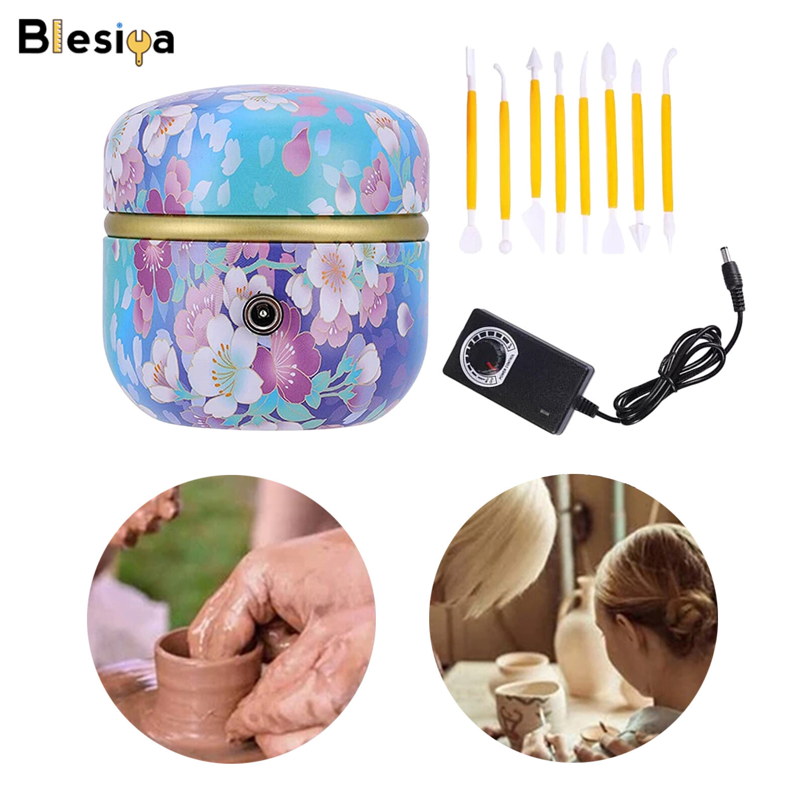 Blesiya Mini Pottery Wheel Adjustable Speed Electric Pottery Machine