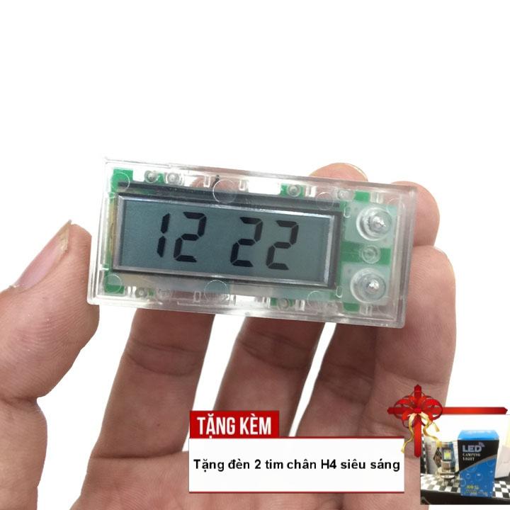 TẶNG ĐÈN 2 TIM CHÂN H4 - [SIÊU PHẨM] Đồng hồ giờ điện tử dành cho xe VESPA LX có thể điều chỉnh được giờ dễ dàng OX283-1 -