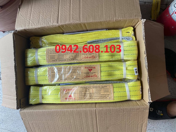 dây cáp cẩu hàng,dây cáp vải  3 tấn 2 mét combo 2 cái ( 2 sơi )