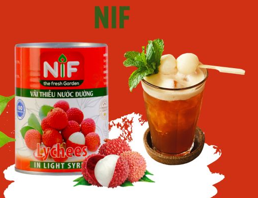 Vải ngâm nước đường NIF 565g
