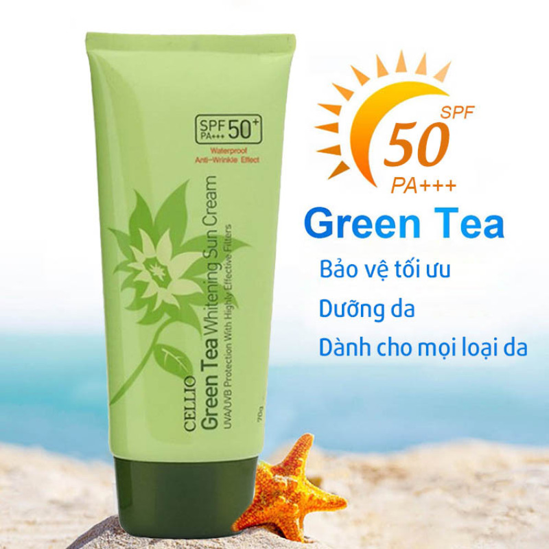 cellio green tea whitening sun cream