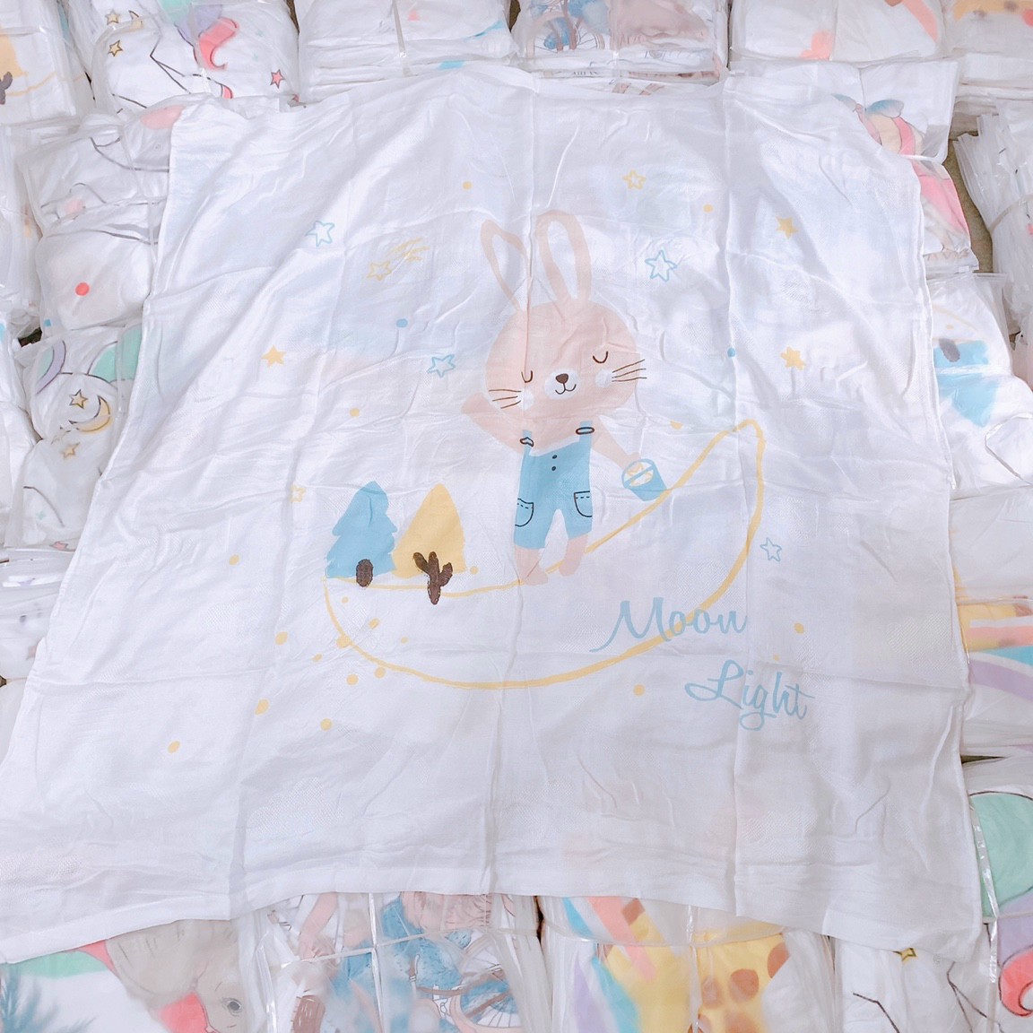 Chăn cho bé, Chăn Lụa Cotton Aden Siêu Mềm Mát kích thướt 110 * 110 cm