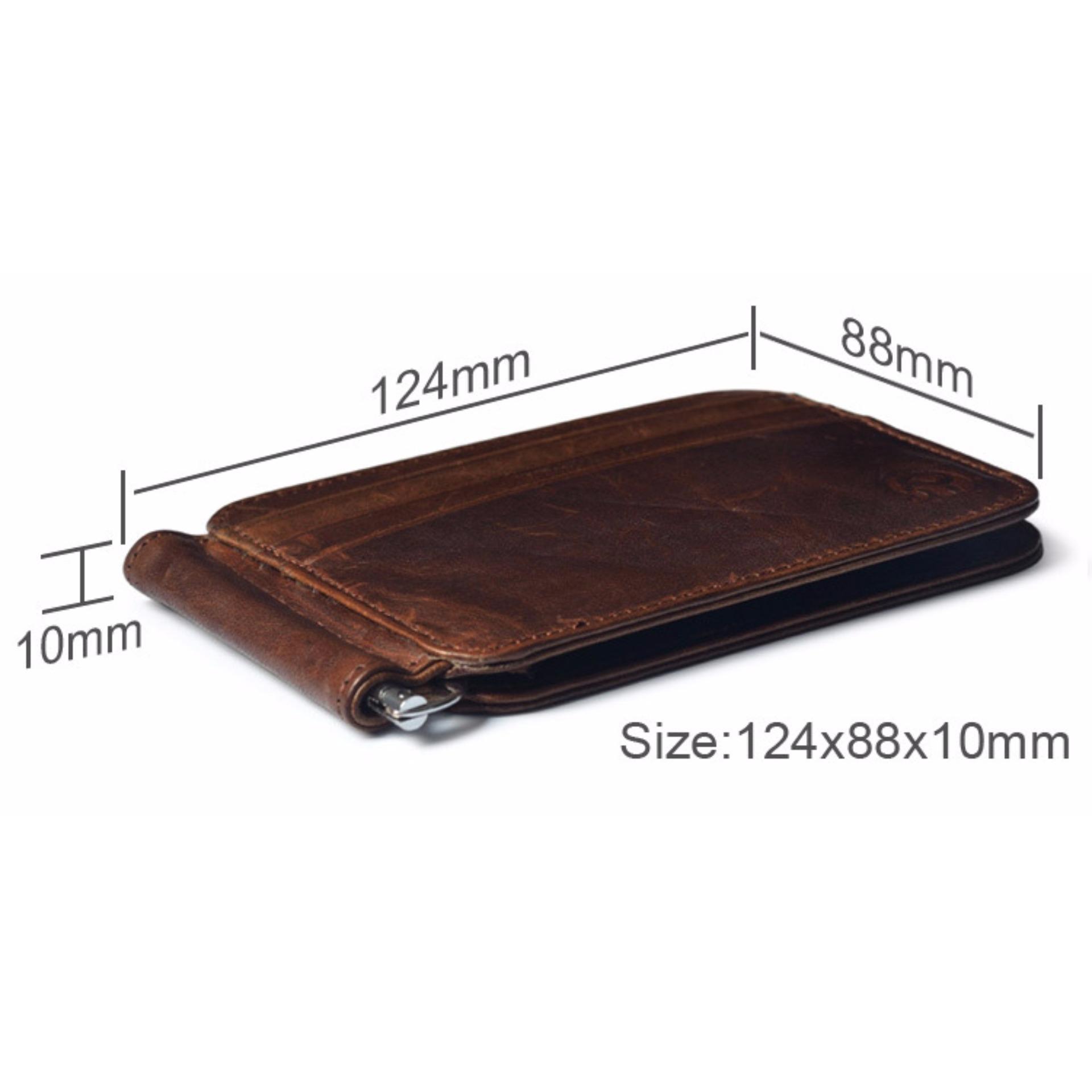 Vintage Money Clip Front Pocket Wallet Slim Minimalist Wallet RFID Blocking