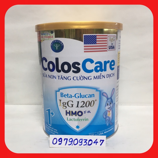 Sữa Non ColosCare 1+ ( 1-10 tuổi ) lon 800g date: 7/2025