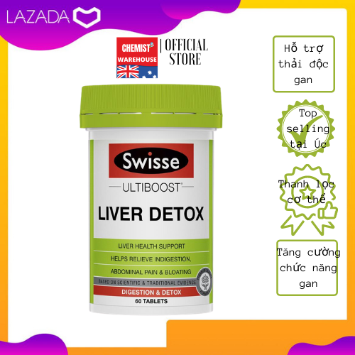 HCMHàng Chuẩn ÚC Swisse Ultiboost Liver Detox - Viên uống hỗ trợ thải độc