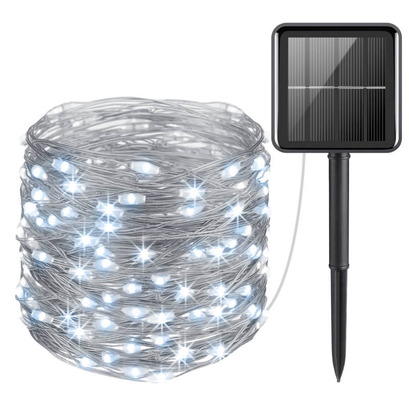 Dây đèn led 32 / 22 / 12 / 7m sử dụng năng lượng mặt trời chống thấm nước trang trí phòng
