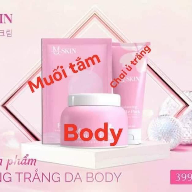 [HCM]Bộ Dưỡng trắng da Body mqskin hoa anh đào