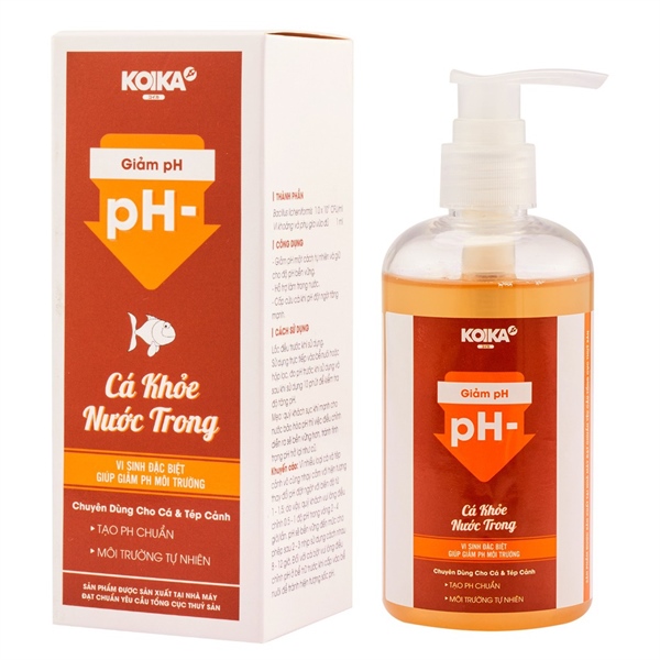 [HCM]Vi sinh giảm pH Koika 105ml pH- cho hồ cá