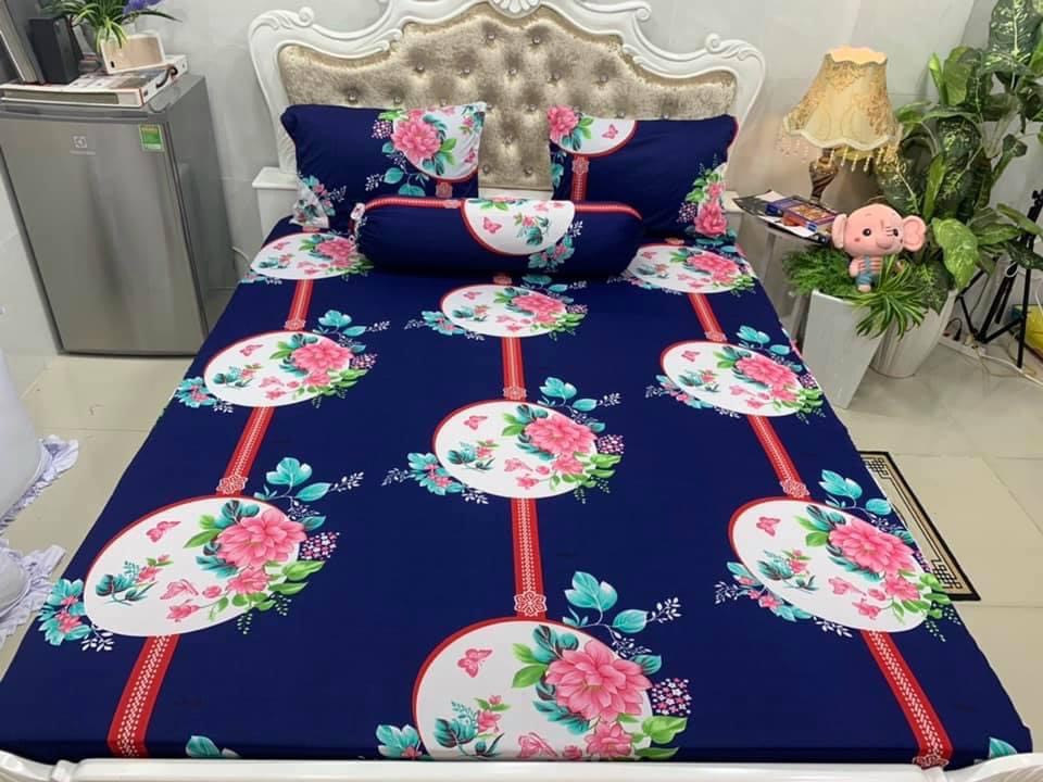 (M6*2M NỆM 20-30CM) Bộ drap ga thun Hàn quốc Vạn Phát không mền