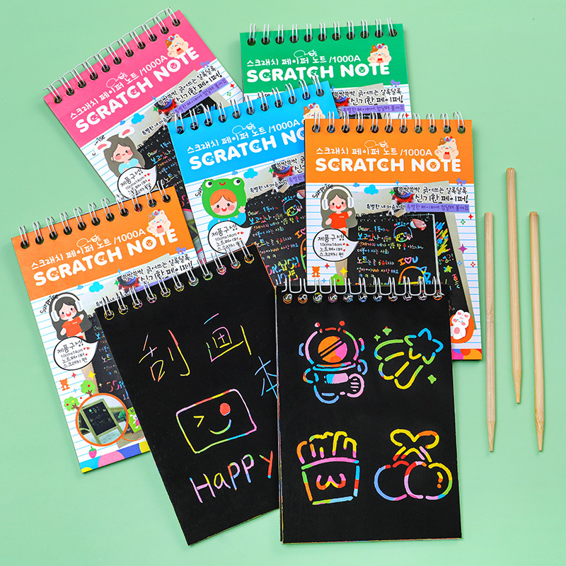 Sổ Scratch Note - Sổ Than Ma Thuật Cầu Vồng DIY MIM SCRATCHNOTE095