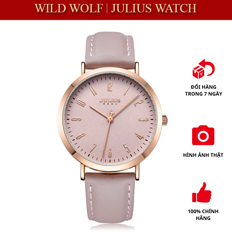 Đồng hồ nữ JA-1017 Julius Hàn Quốc dây da