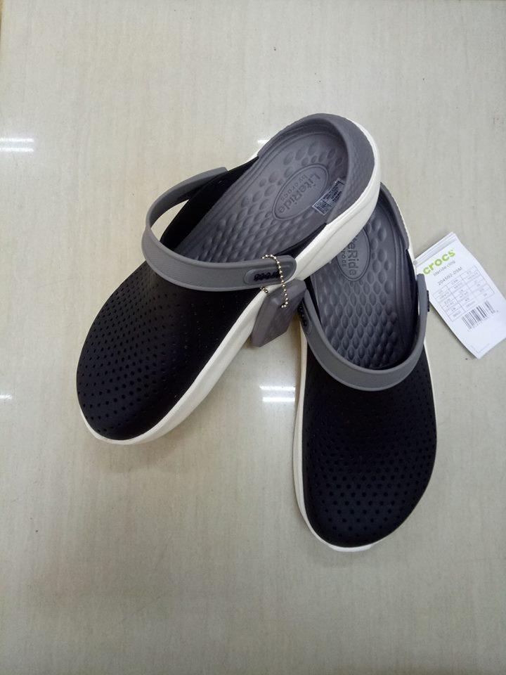 Sục Crocs-Literide siêu mềm êm-unisex (Đen/Trắng)