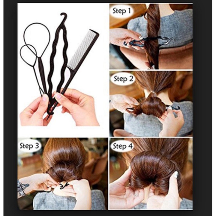 Bộ 4 dụng cụ làm tóc đa năng