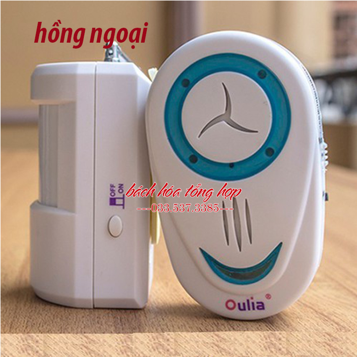 10 Chuông báo khách, báo trộm hồng ngoại cảm ứng thân nhiệt, chuông cửa, chuông cửa không dây, chuông trộm, chuông hồng ngoại, chuông báo động