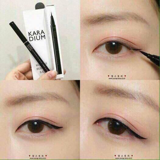 Kẻ mắt nước Karadium Waterproof Brush Liner Black