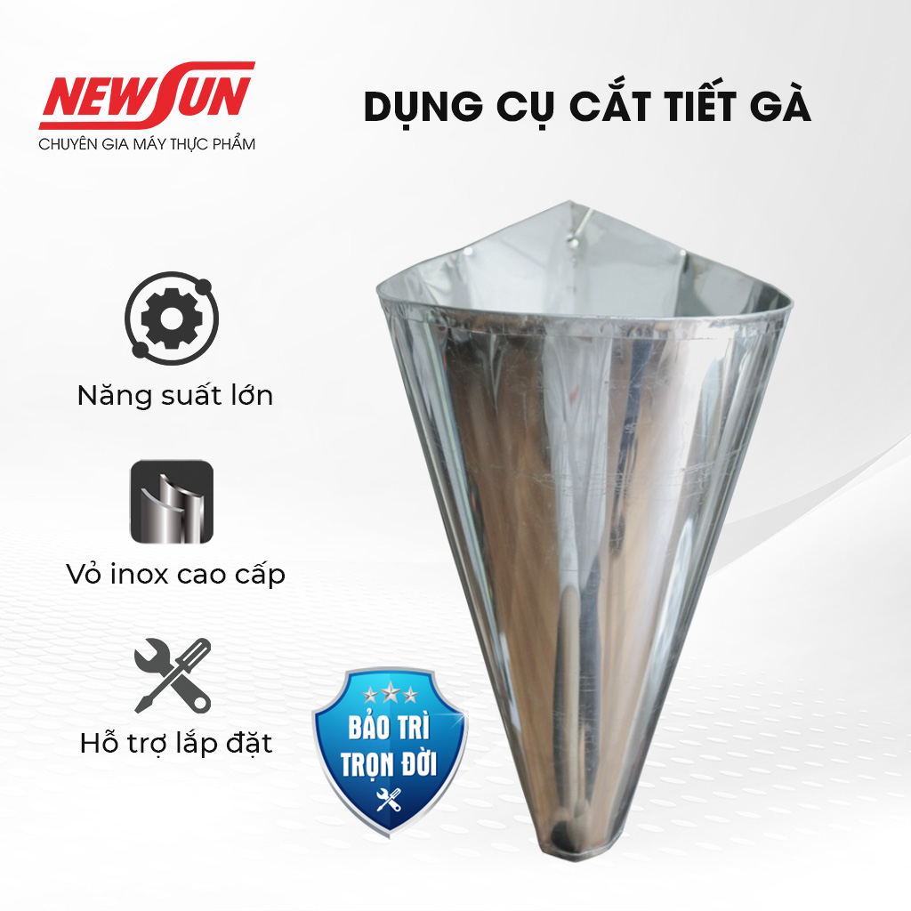 Dụng cụ cắt tiết gà (phễu cắt tiết) NEWSUN,