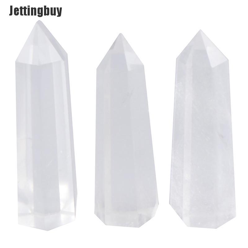 Jettingbuy Clear Quartz Crystal Point Natural Wand Specimen Reiki Healing Stone