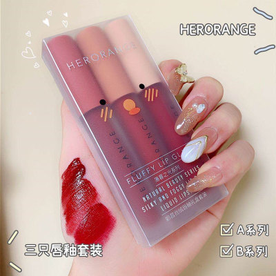 [HCM]Set 3 Cây Son Kem Lì Herorange Fluffy Lip Glaze
