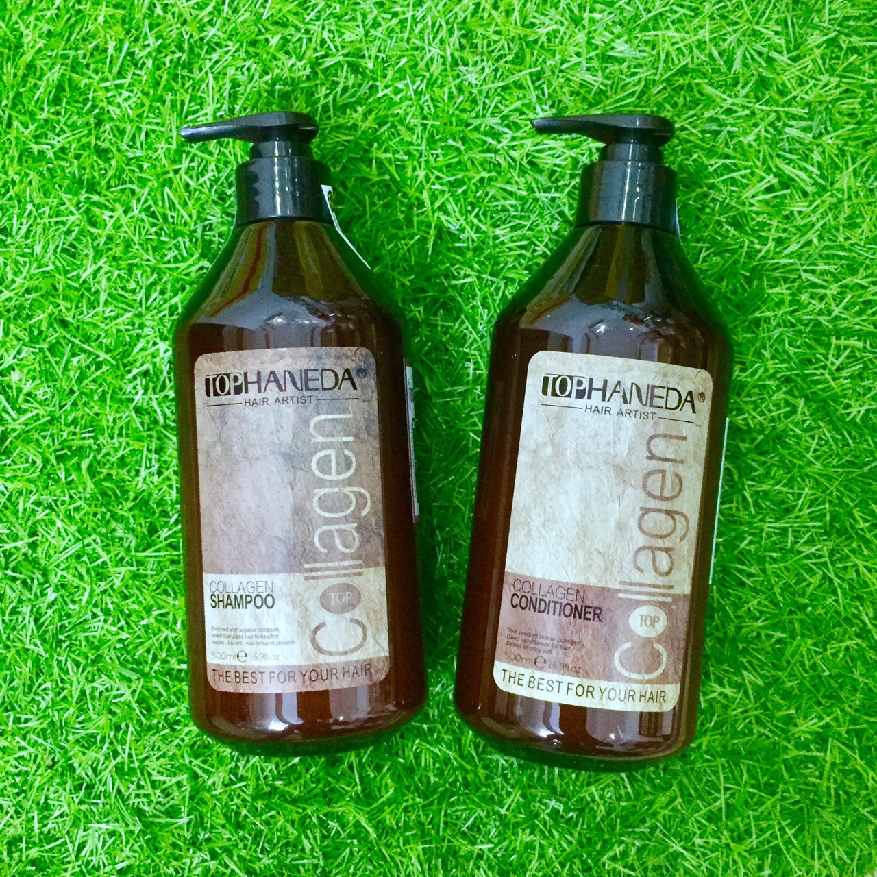 [+tặng mũ trùm][HCM]Dầu gội Collagen Top Haneda phục hồi siêu mượt tóc 500ml