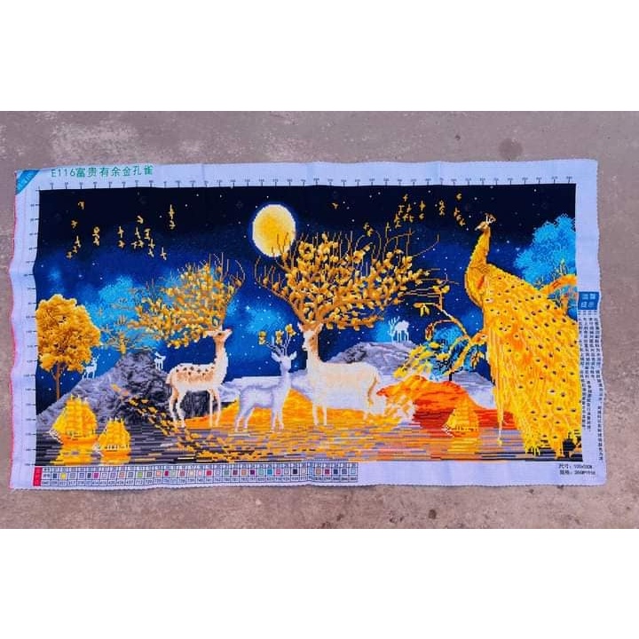 [♥️HOT SALE♥️] Tranh đính đá venus Phú Quý Cát Tường VS049 kích thước 96x45cm