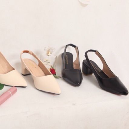 Giầy cao gót mũi nhọn 5p Quai Chun mã SRLCC8
