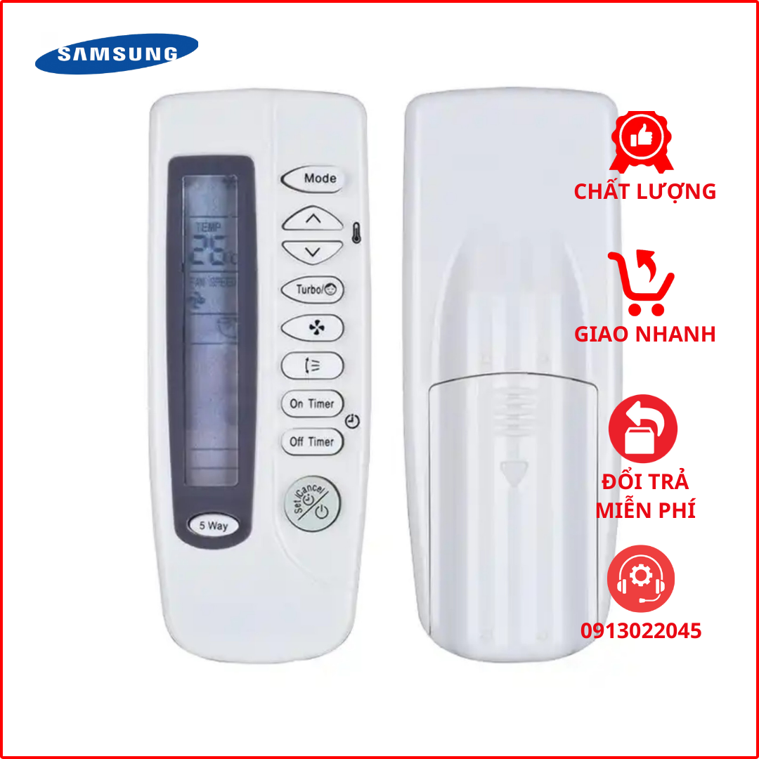 Remote máy lạnh Samsung (Màn nhỏ dài)