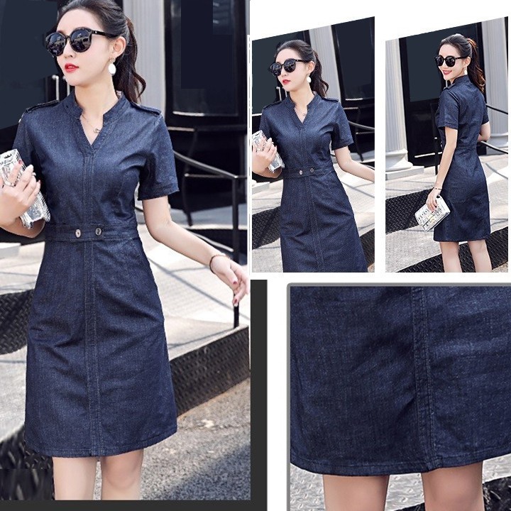 Đầm Jean Nữ Form Dáng Ôm Dịu Dàng