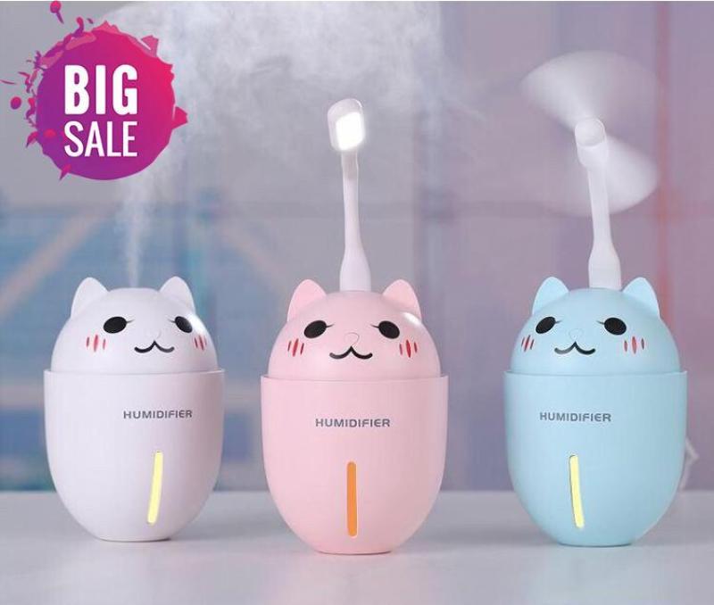 Bảng giá Thiết Bị Tạo Ẩm, Máy Tạo Ẩm Không Khí, Máy Phun Sương Tạo Ẩm Hình Gấu 3 Trong 1 - DoDoNa Shop
