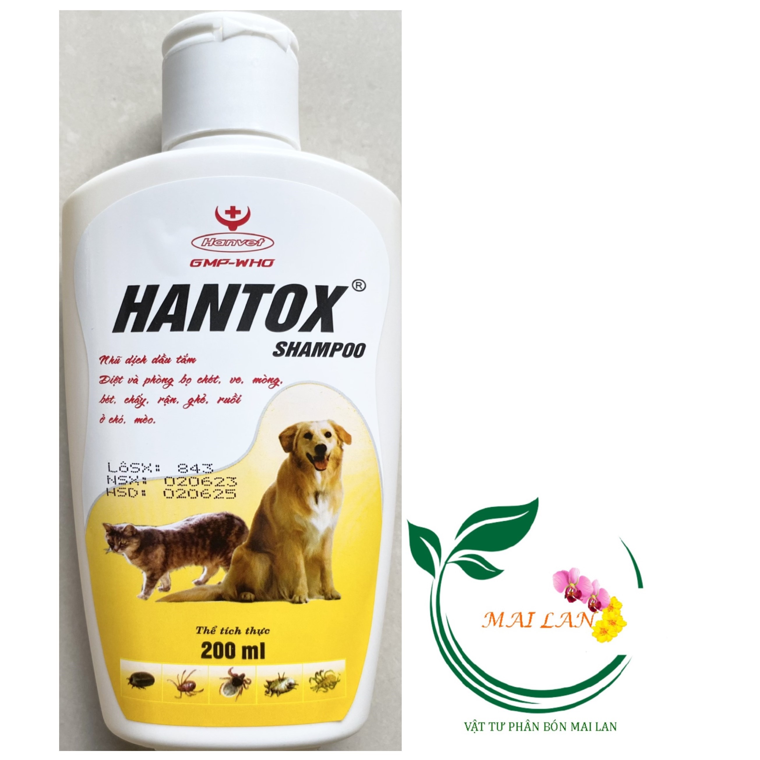 Hantox shampoo - dầu tắm chó, mèo - #065b# 200ml
