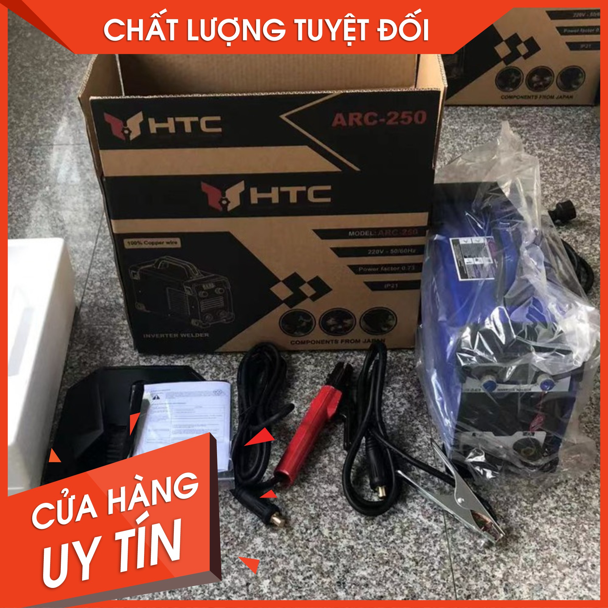 Kềm hàn 500A dùng cho máy hàn điện tử, hiệu HTC KH500HTC1