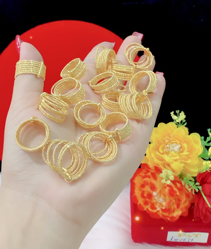 Nhẫn nữ ximen cao cấp bền màu mạ 18k E377- Nhẫn nữ đẹp, Nhẫn nam đẹp, nhẫn nữ mạ vàng 18k