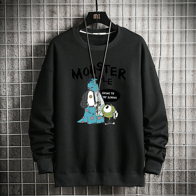 [ Giảm Giá Sốc ]  Áo Hoodie Nỉ Nam Thu Đông Dài Tay Cổ Tròn Họa Tiết Hoạt Hình MONSTER Phong Cách Trẻ Trung Thời Trang V2 HHH MEN TOP 191
