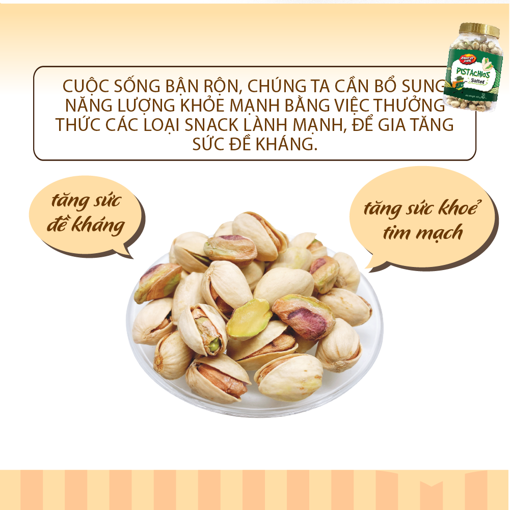 [Chính hãng] Hạt dẻ cười muối 160g, 380g Dan D Pak