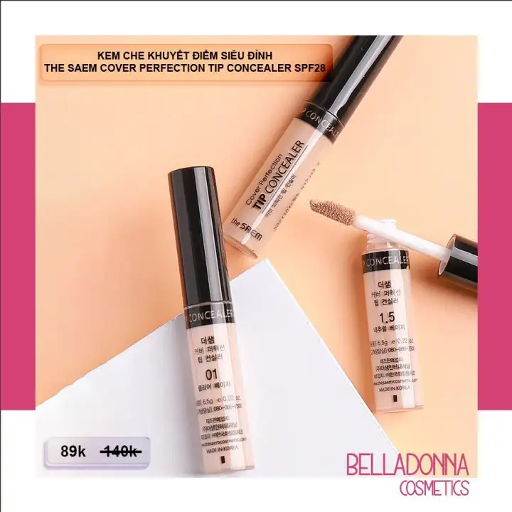 Kem Che Khuyết điểm Sieu đỉnh The Saem Cover Perfection Tip Concealer Spf28 1 Clean Beige Lazada Vn